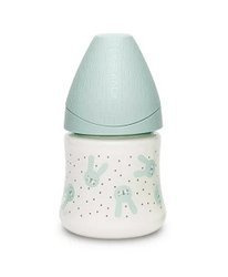 Suavinex, Szklana Butelka do karmienia 120 ml - Królik Miętowy - Hygge Baby